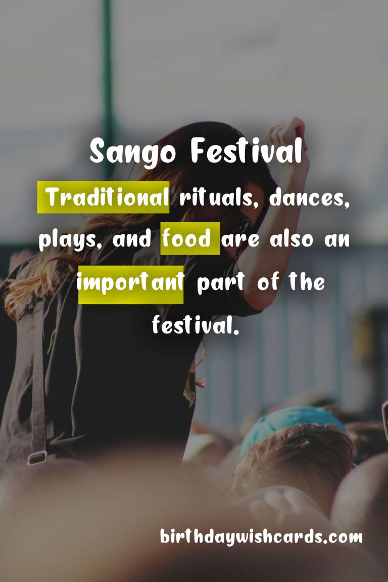 Celebrate the Rich Culture and Traditions of Sango Festival – June 30