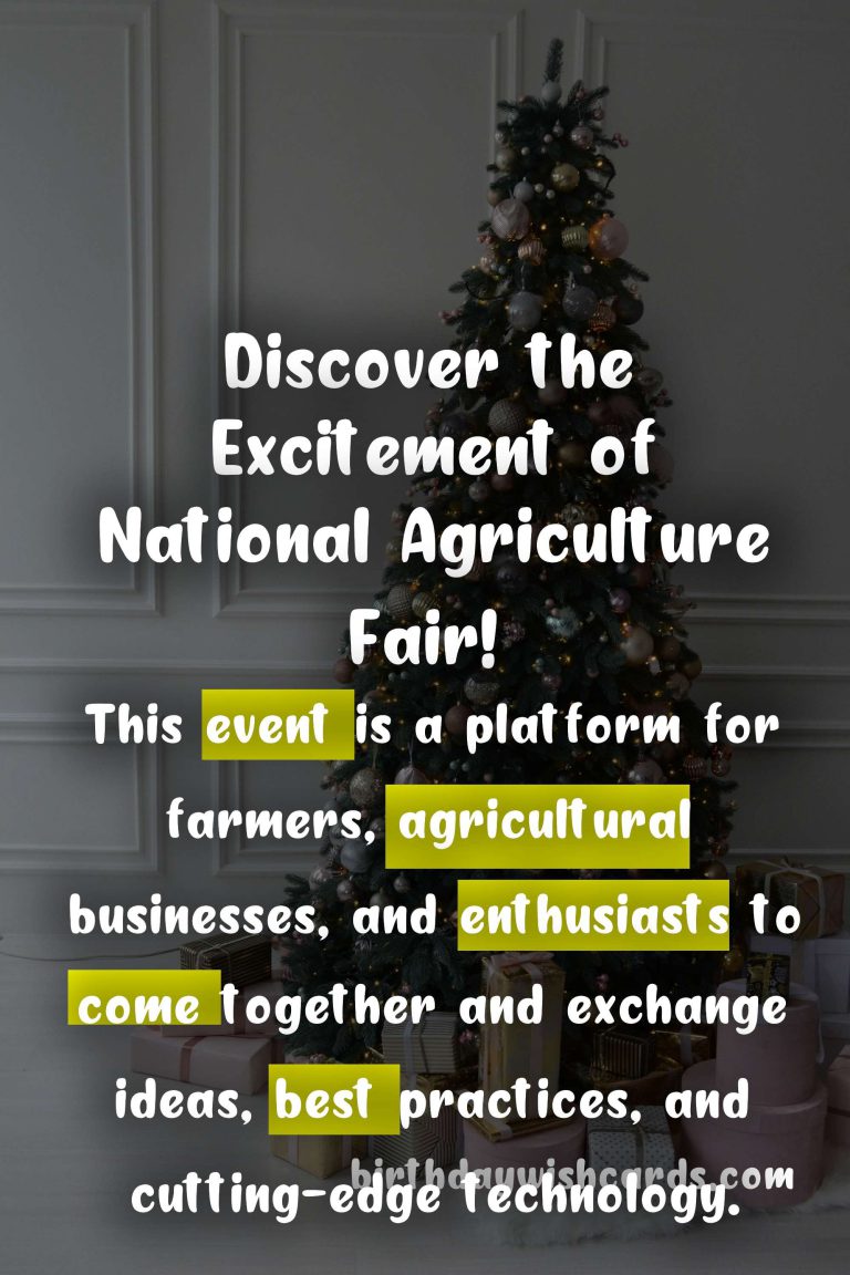 Discover the Excitement of National Agriculture Fair (December 14) with Us!