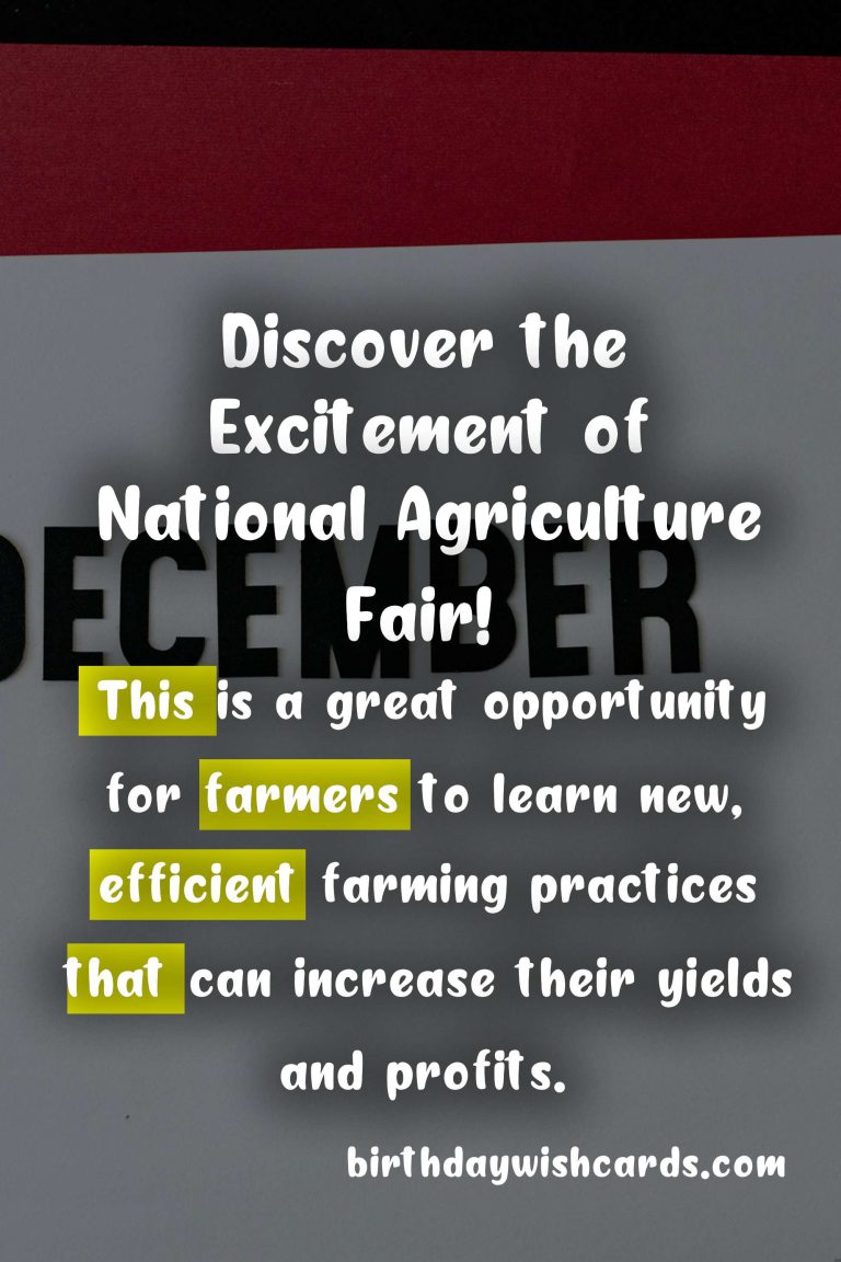 Discover the Excitement of National Agriculture Fair (December 14) with Us!