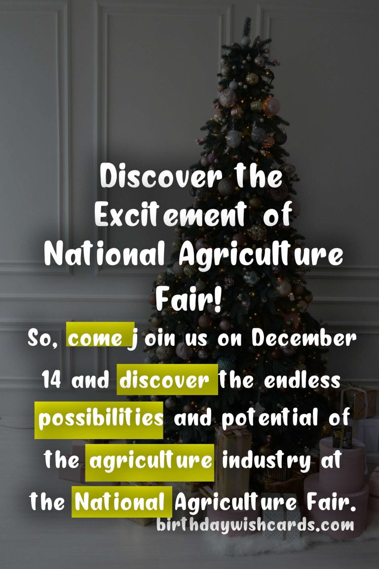 Discover the Excitement of National Agriculture Fair (December 14) with Us!