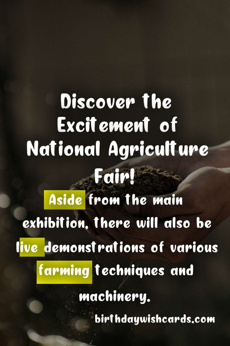 Discover the Excitement of National Agriculture Fair (December 14) with Us!