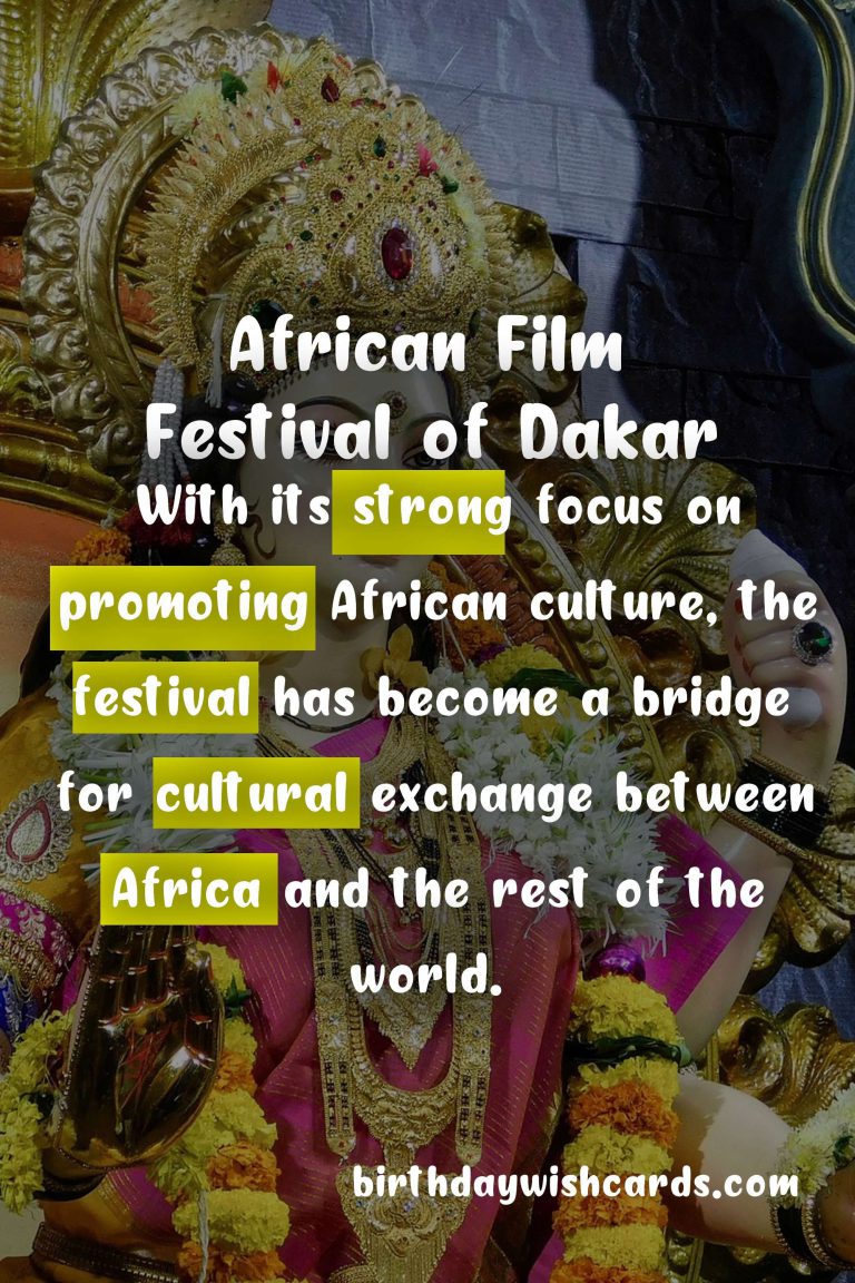 African Film Festival of Dakar (February)
