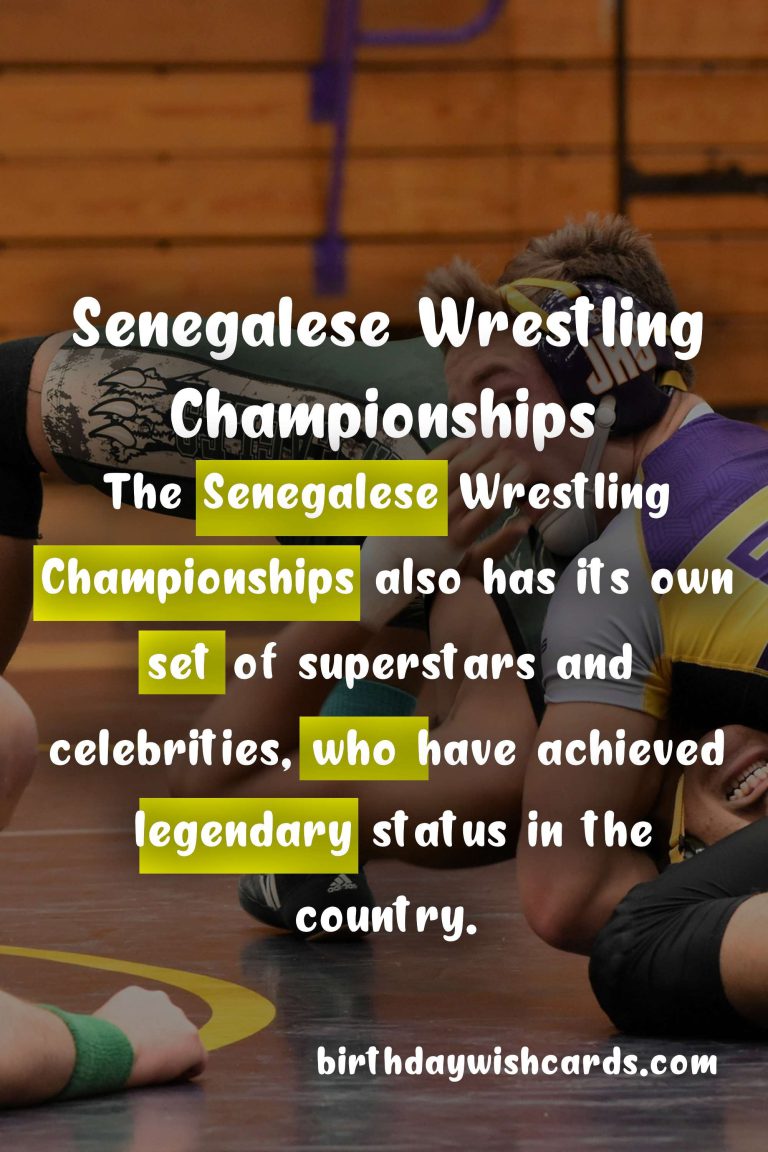 Senegalese Wrestling Championships: A Traditional and Exciting Form of Wrestling