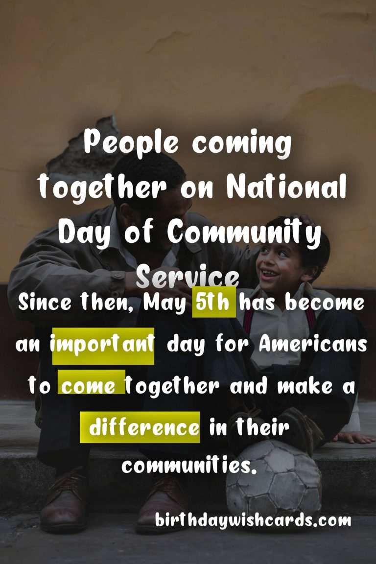 Celebrating National Day of Community Service on May 5
