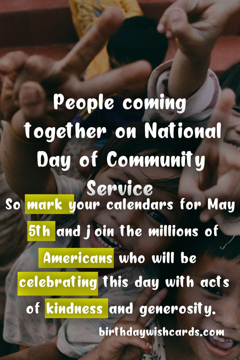 Celebrating National Day of Community Service on May 5