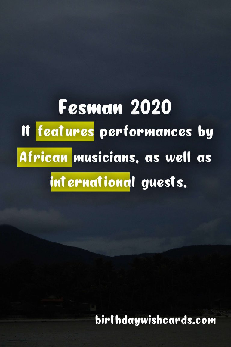Discover the Rich Cultural Heritage at Fesman (World Festival of Black Arts) in December