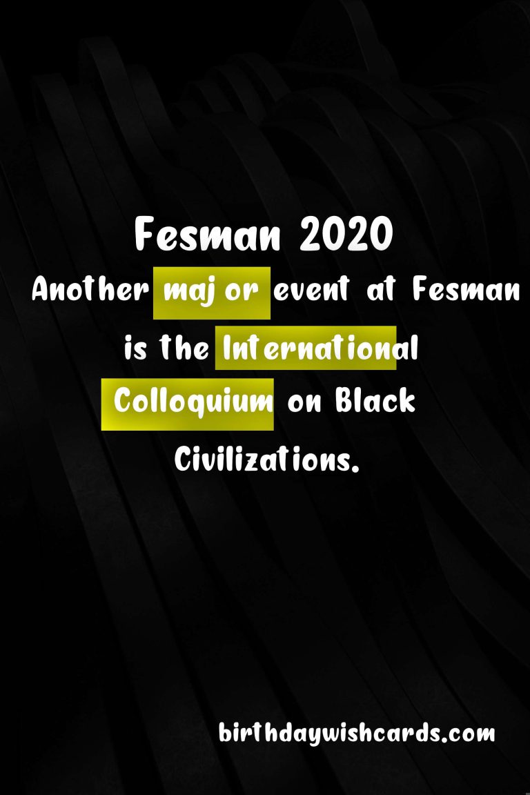 Discover the Rich Cultural Heritage at Fesman (World Festival of Black Arts) in December