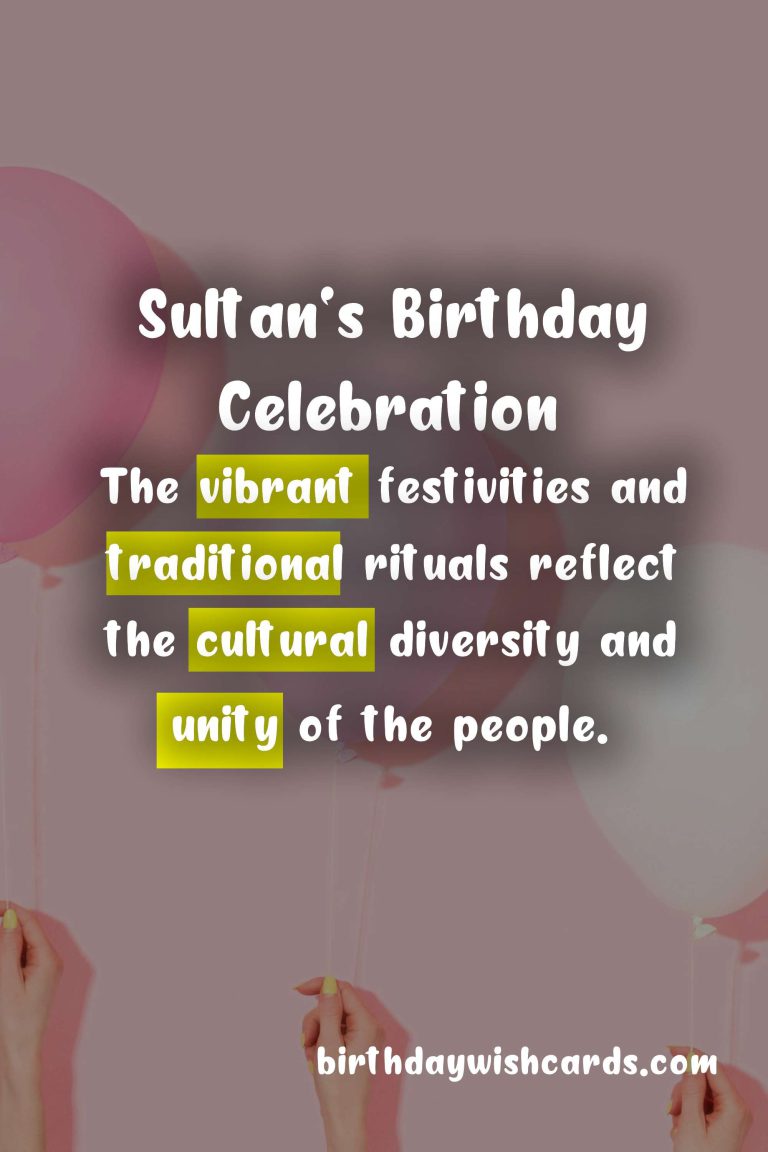 Sultan's Birthday Celebration - November 19th