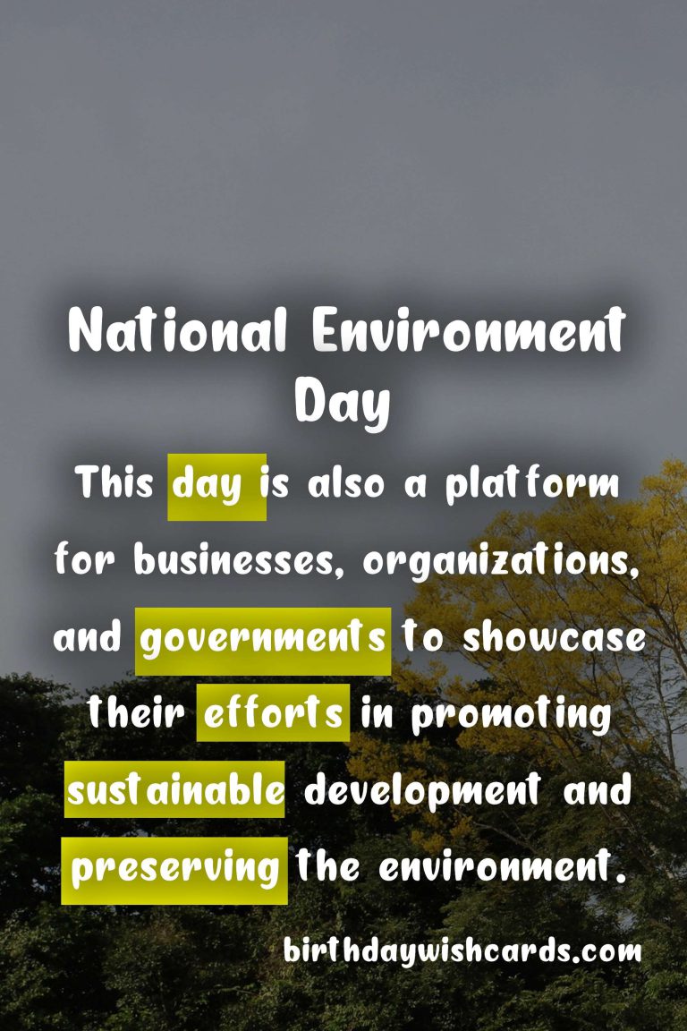 Celebrate National Environment Day – December 5th