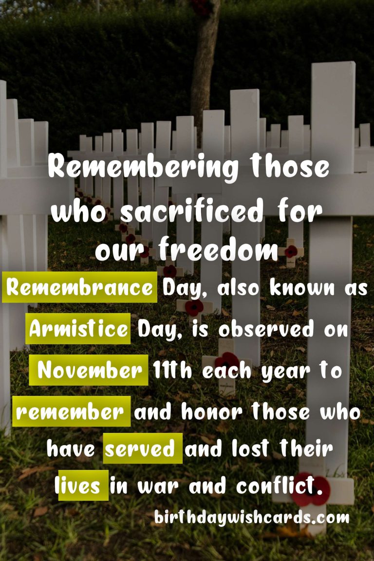 Remembering and Honoring: The Importance of Remembrance Day