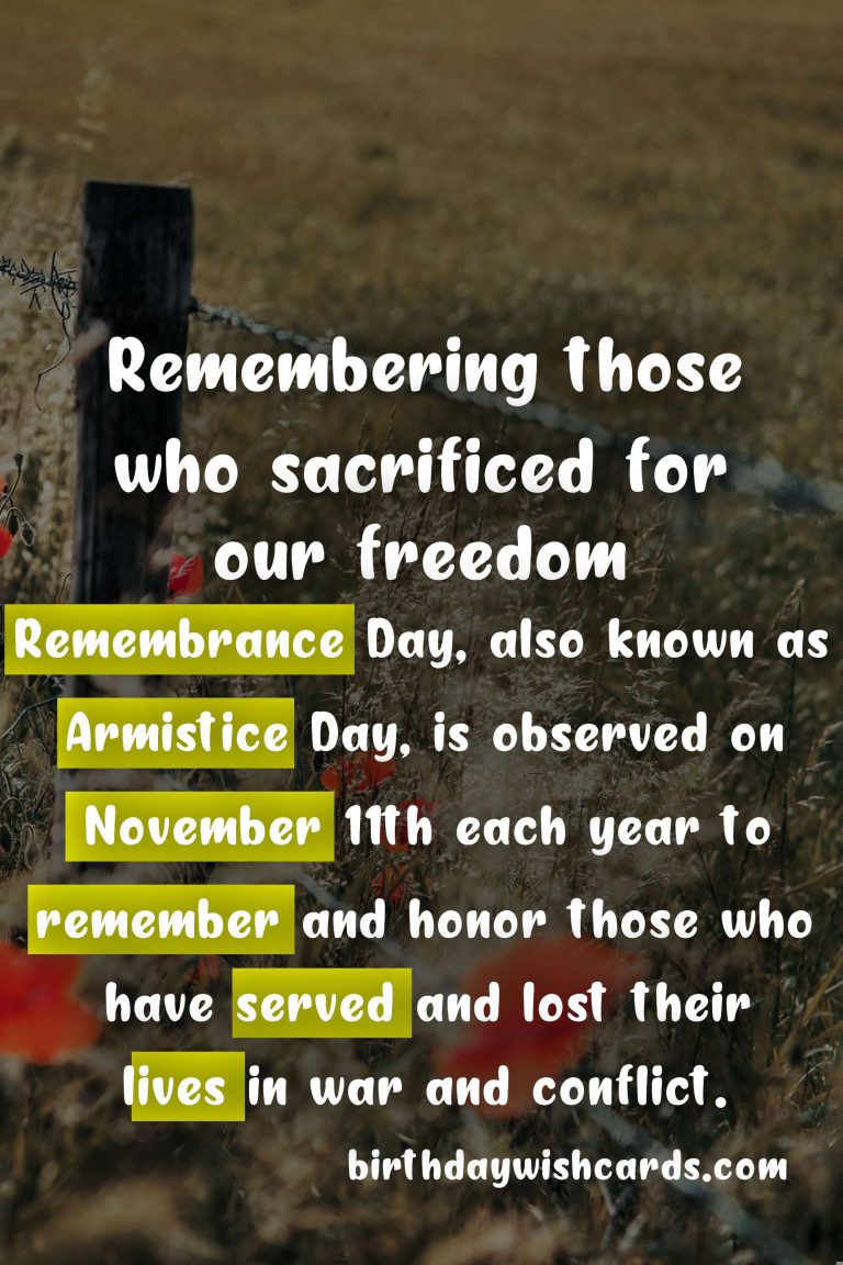 Remembering and Honoring: The Importance of Remembrance Day