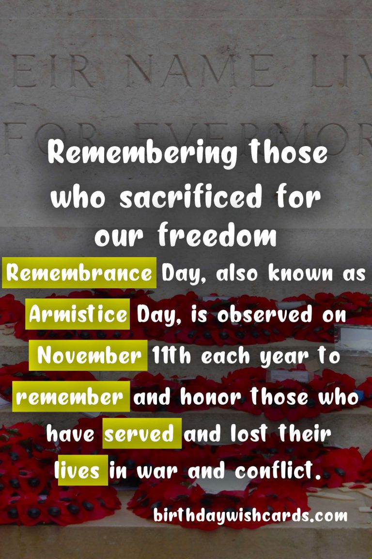 Remembering and Honoring: The Importance of Remembrance Day