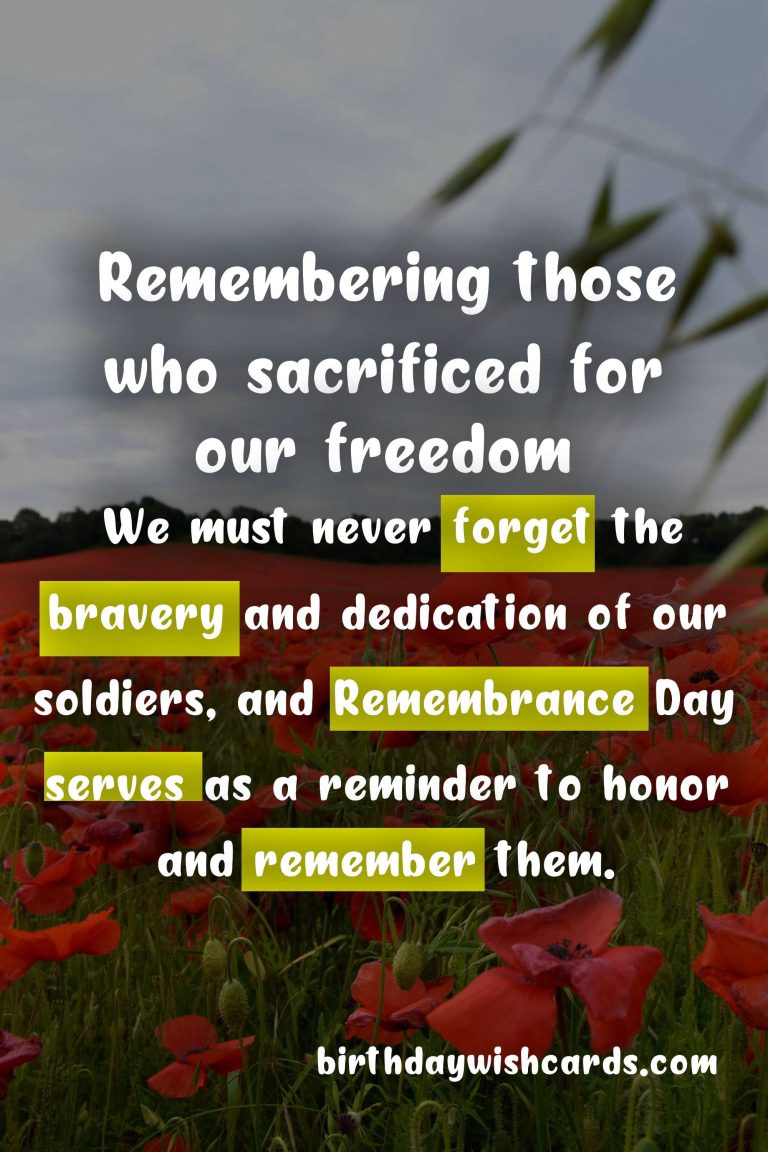 Remembering and Honoring: The Importance of Remembrance Day