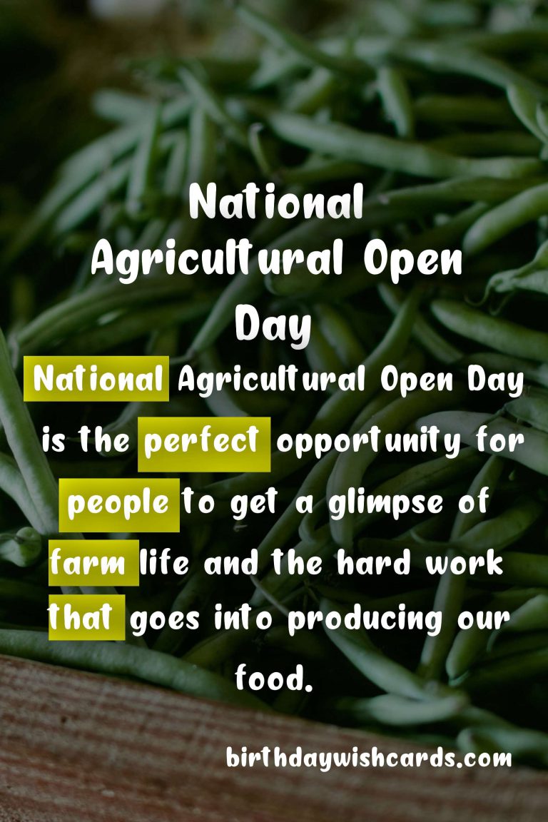 Dig Deeper into National Agricultural Open Day!