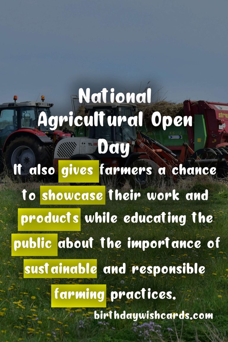 Dig Deeper into National Agricultural Open Day!