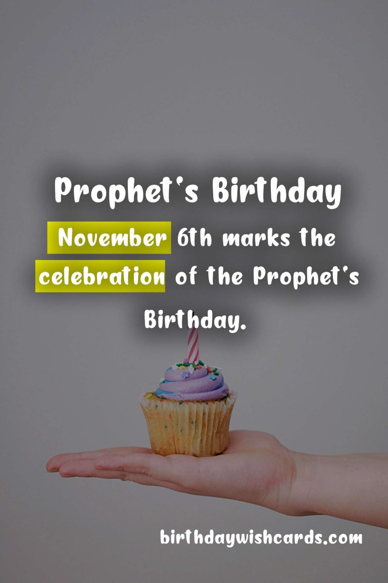 Celebrate the Prophet’s Birthday on November 6th – A Day of Joy and Remembrance