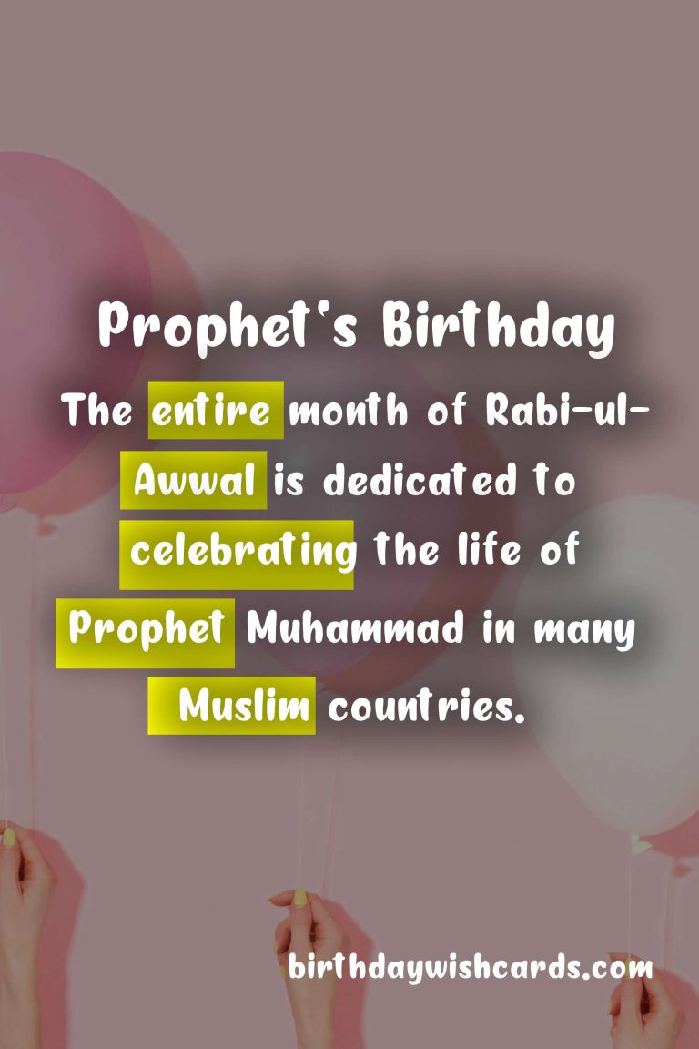 Celebrate the Prophet's Birthday on November 6th - A Day of Joy and Remembrance