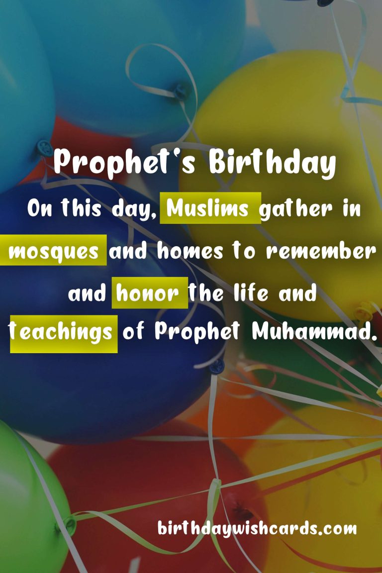 Celebrate the Prophet's Birthday on November 6th - A Day of Joy and Remembrance