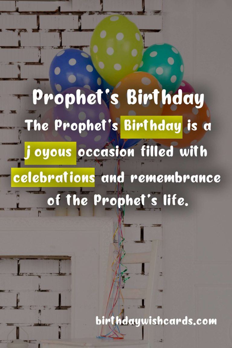 Celebrate the Prophet's Birthday on November 6th - A Day of Joy and Remembrance
