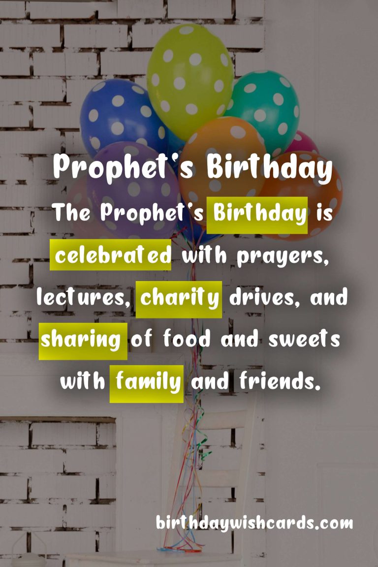 Celebrate the Prophet's Birthday on November 6th - A Day of Joy and Remembrance