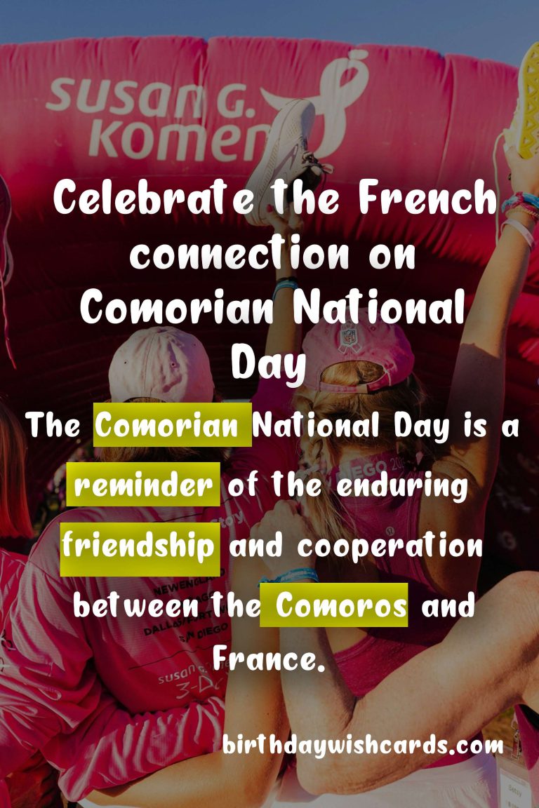 Comorian National Day (Celebrating French Connection) - January 22nd