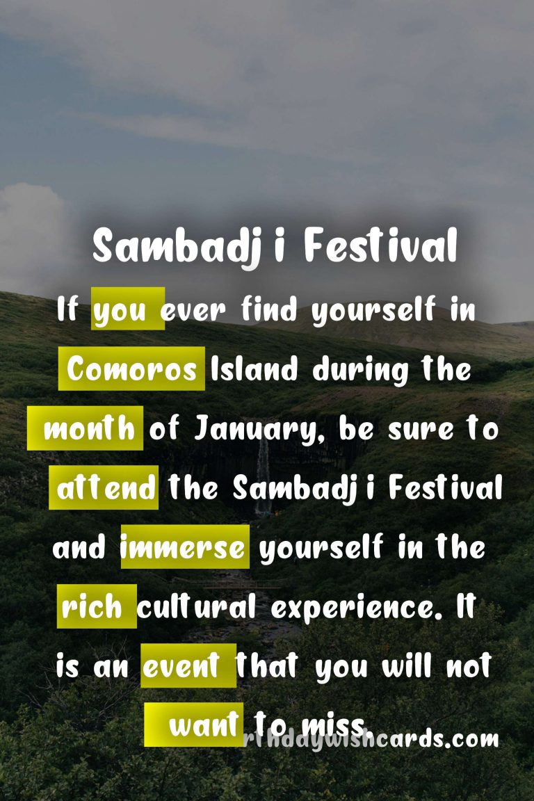 Sambadji Festival: Celebrating Anjouan's Traditional Music and Dance - January 13th