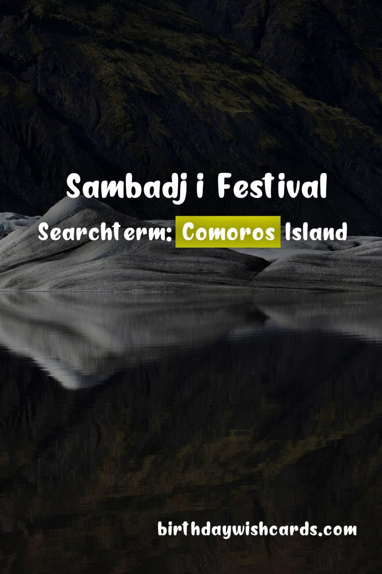 Sambadji Festival: Celebrating Anjouan's Traditional Music and Dance - January 13th