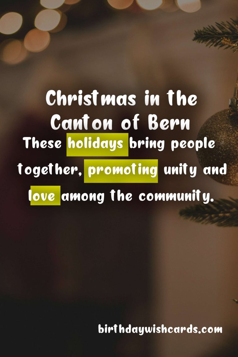 The Significance of Christmas Day and Berchtold’s Day in the Canton of Bern