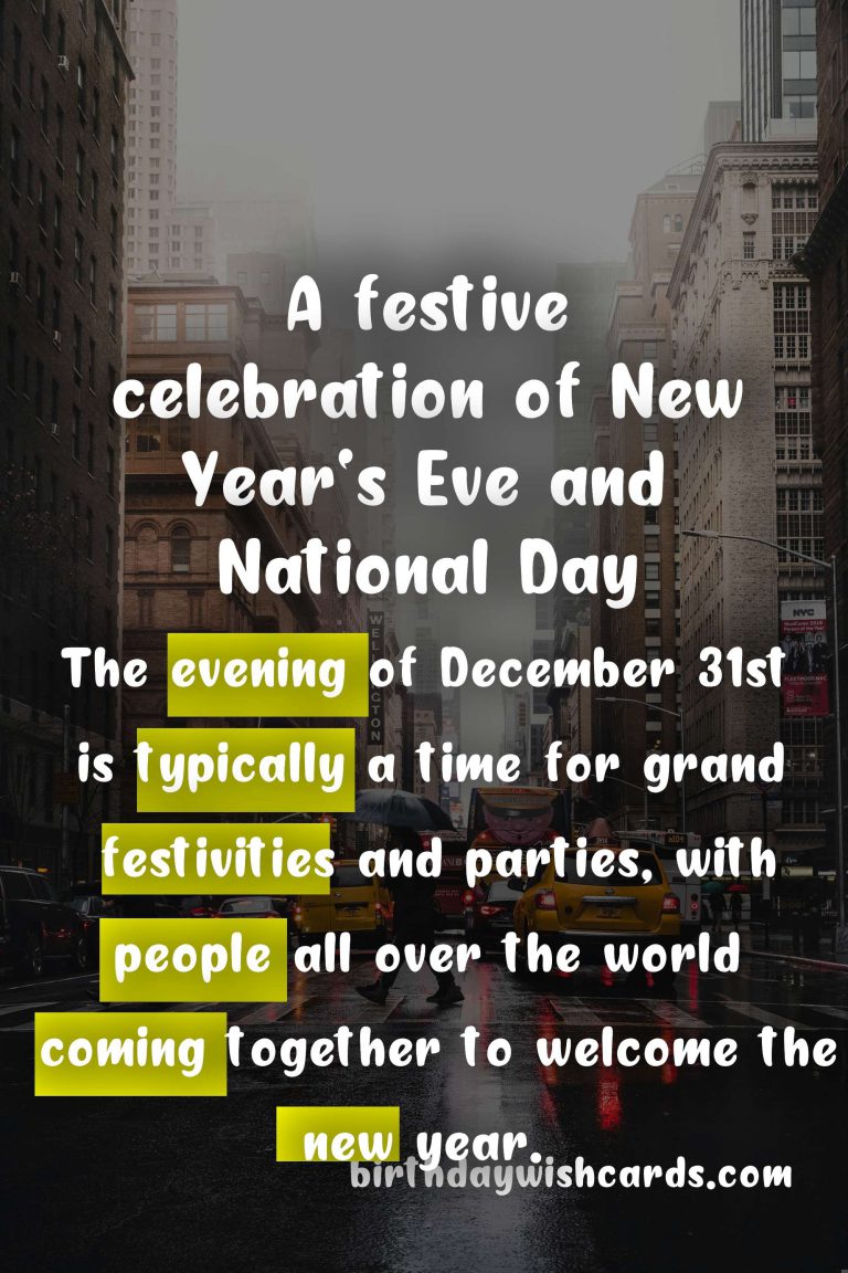 Ring in the New Year with a Memorable Celebration on December 31st