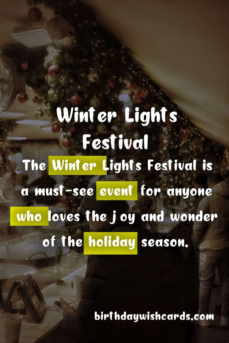 Experience the Magic of Winter at Winter Lights Festival