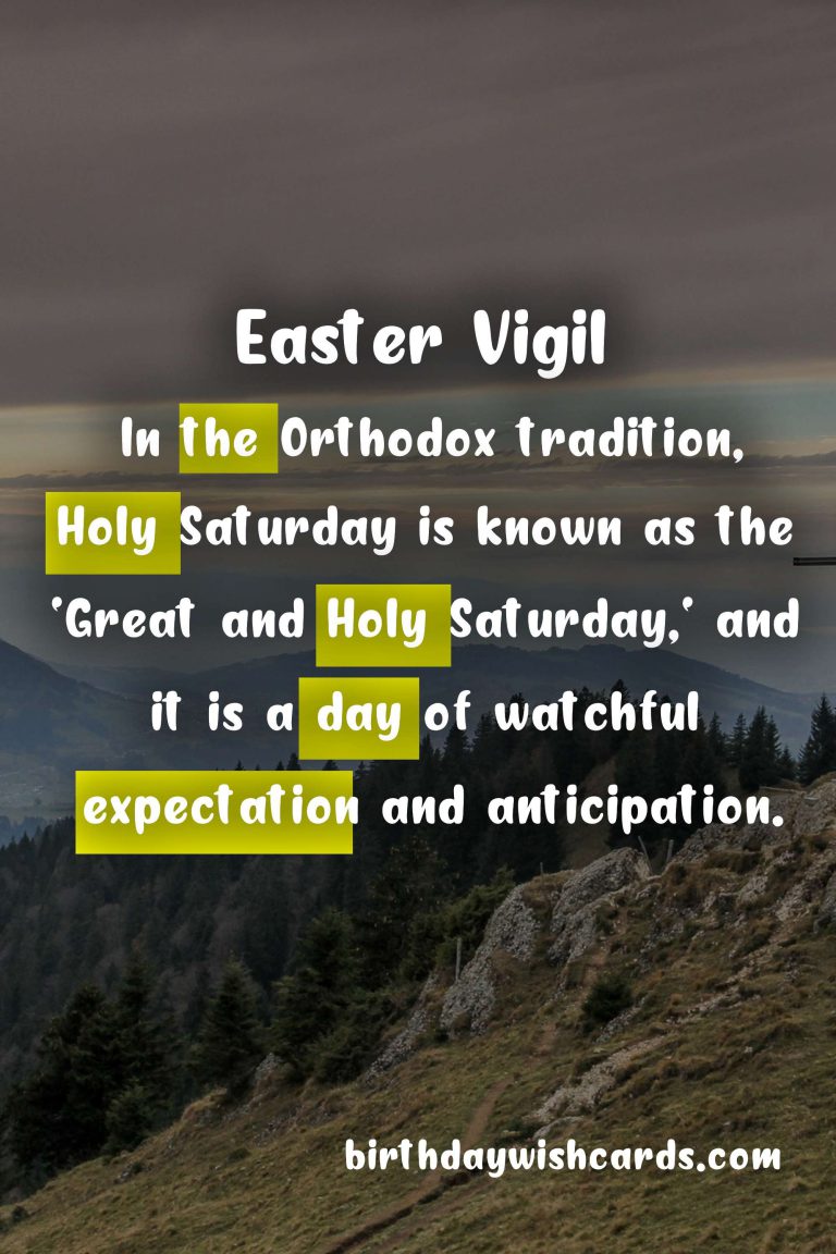 Holy Saturday: A Day of Reflection and Expectation