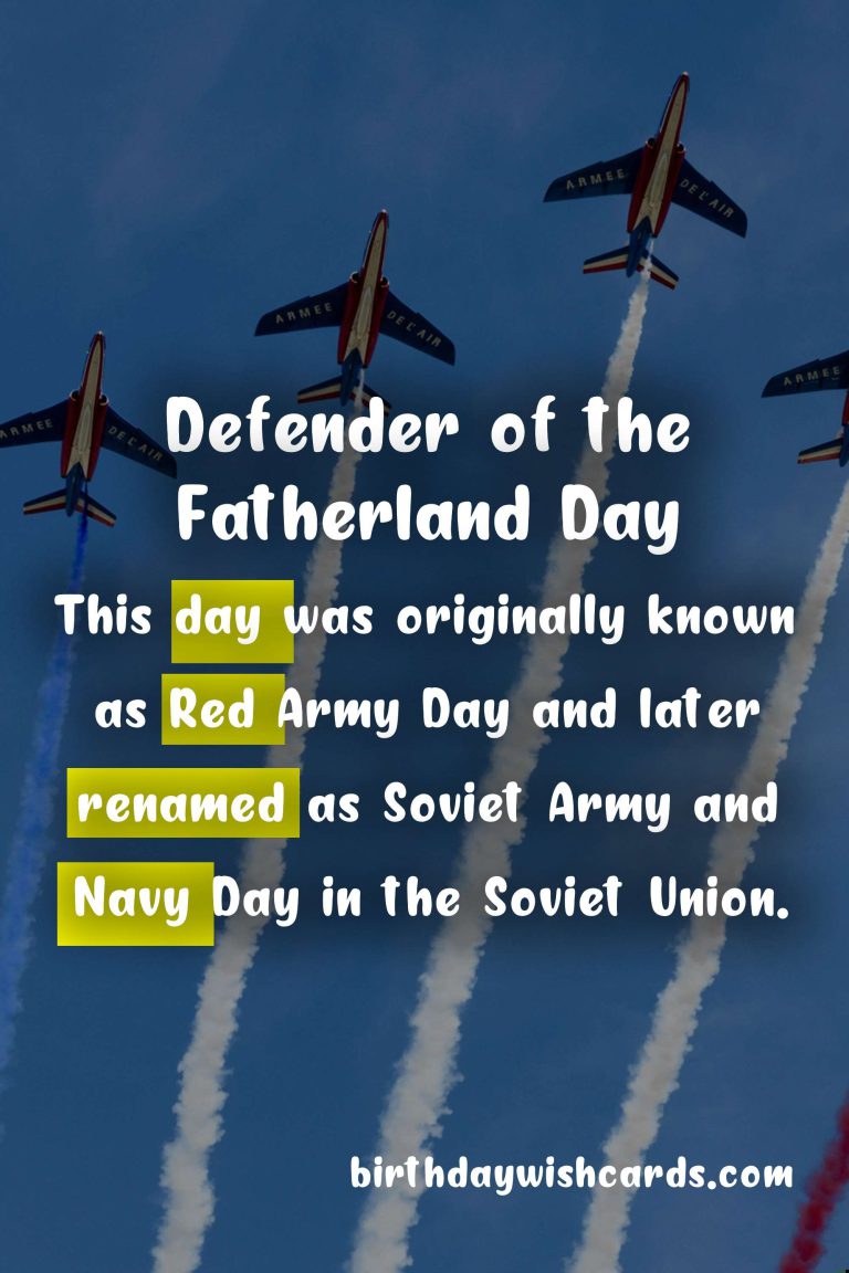 Defender of the Fatherland Day – 7 May