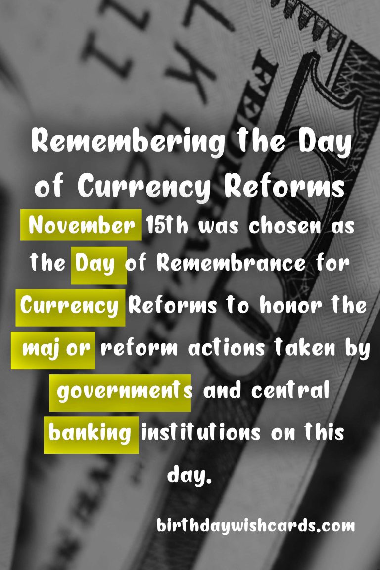 Remembering the Day of Currency Reforms – 15 November
