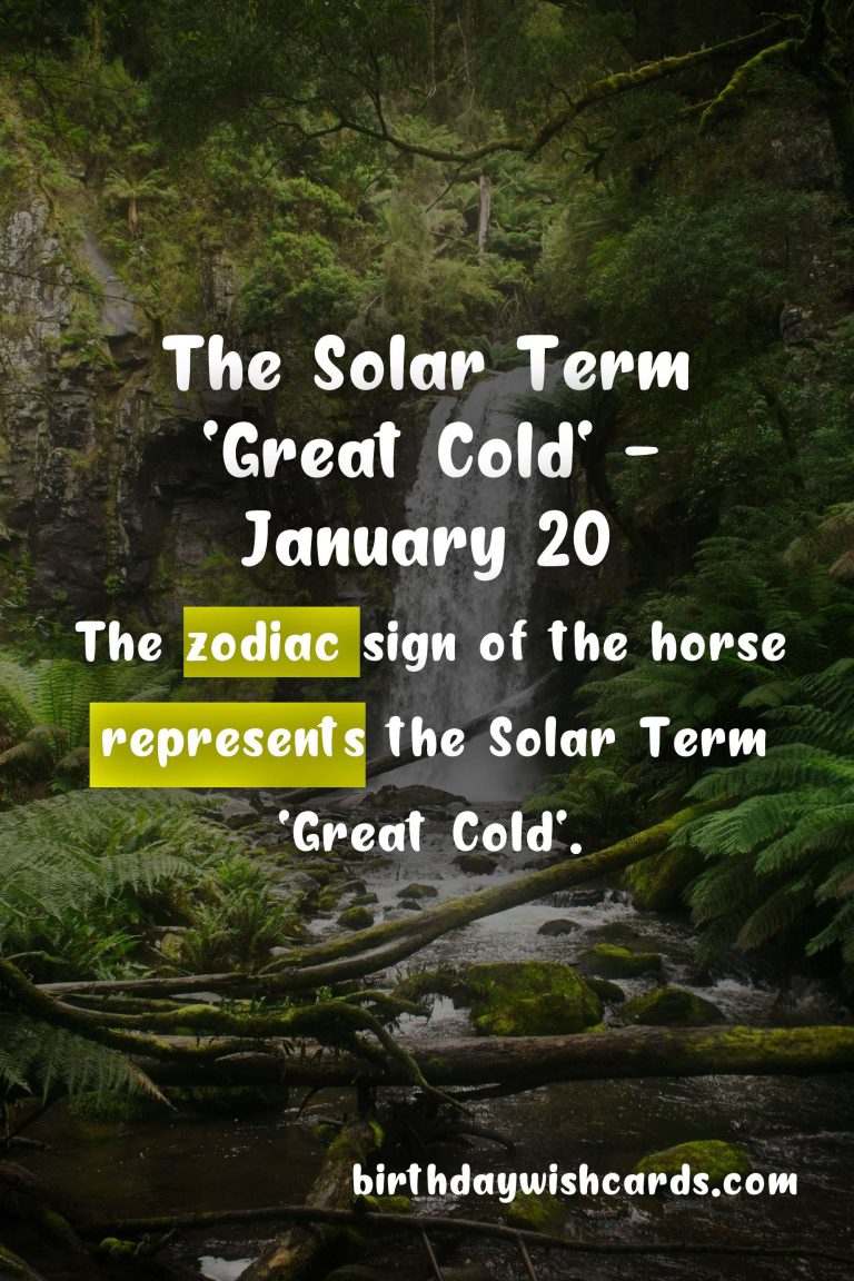 The Solar Term ‘Great Cold’ – January 20