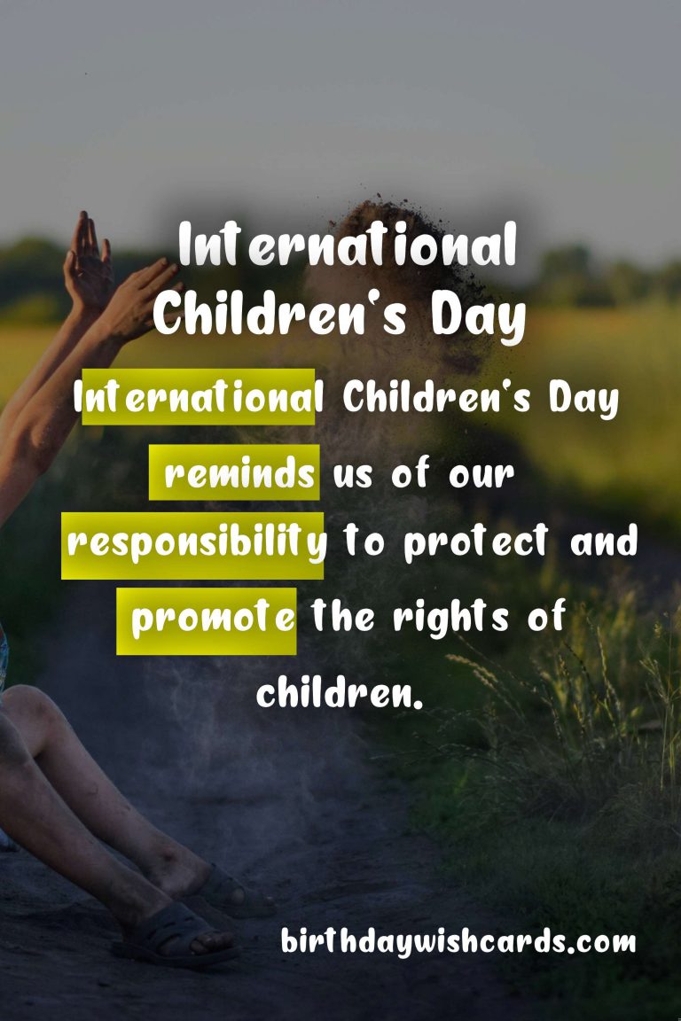 International Children’s Day – June 1: Celebrating the Joy and Innocence of Childhood