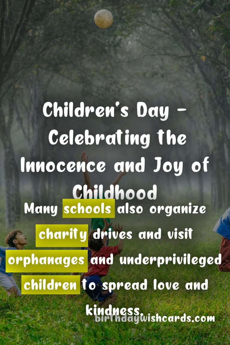 Children’s Day – July 19: Celebrating the Innocence and Joy of Childhood