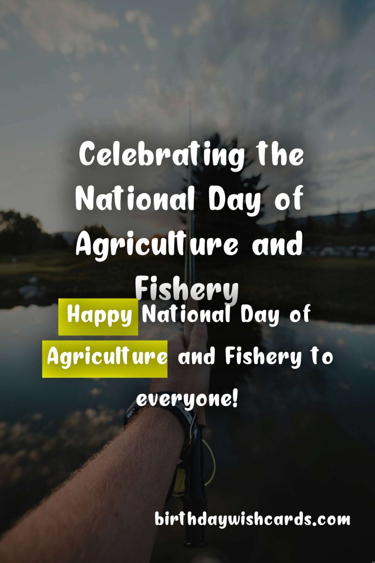 National Day of Agriculture and Fishery – October 5