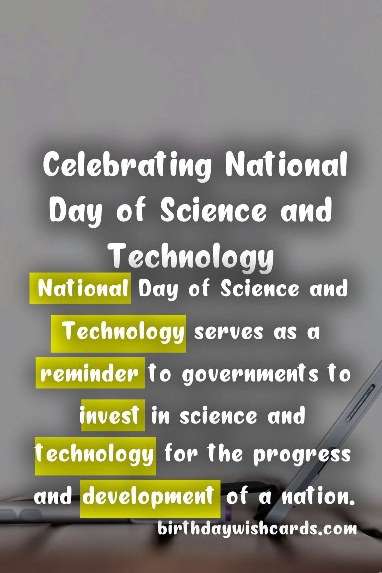 National Day of Science and Technology – November 5