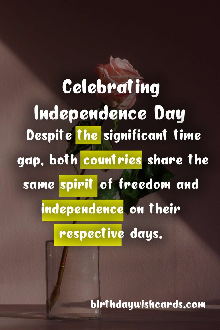 Celebrating Independence Day - July 26