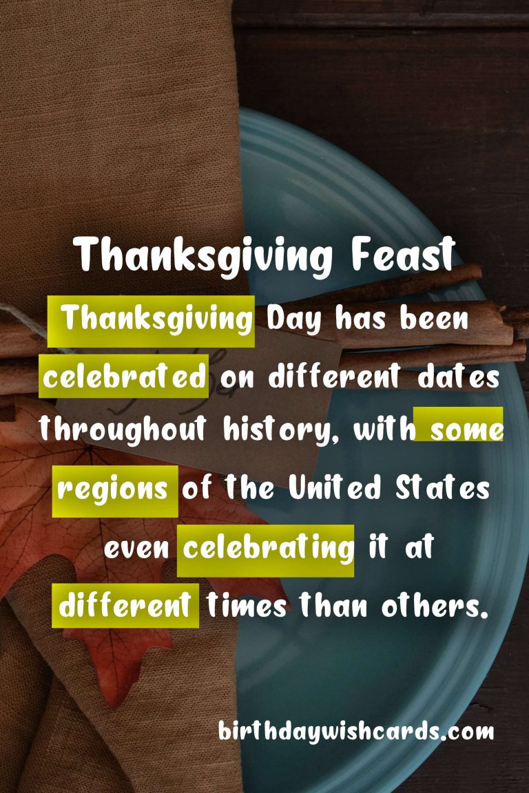 The History and Significance of Thanksgiving Day – First Thursday in November