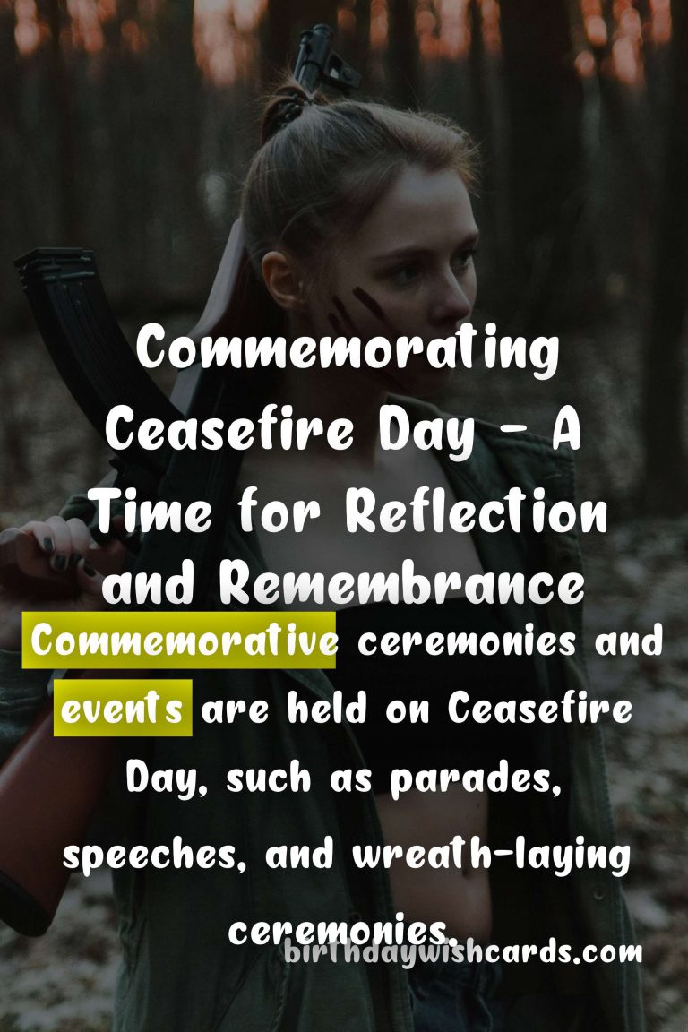 Commemorating Ceasefire Day – Remembering the End of a Civil War