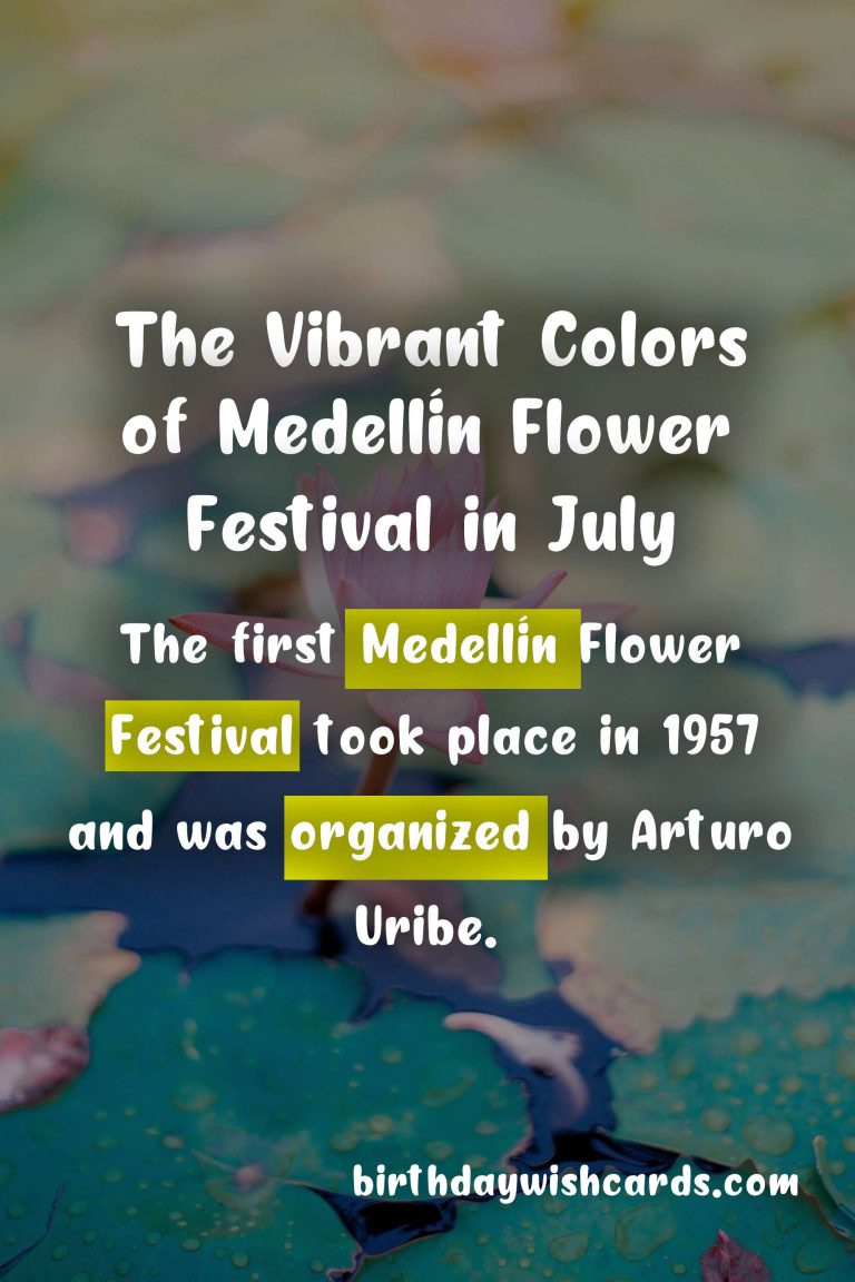 The Vibrant Colors of Medellín Flower Festival in July
