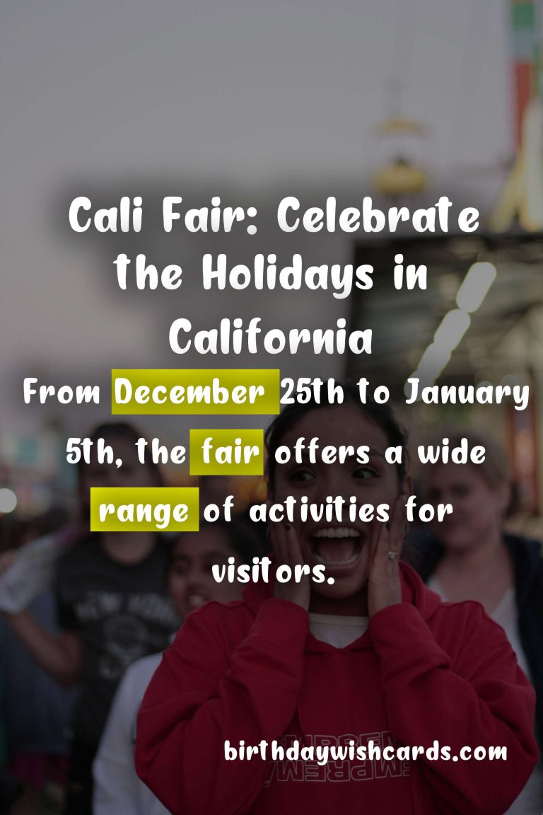 Celebrate the Holiday Season at Cali Fair!