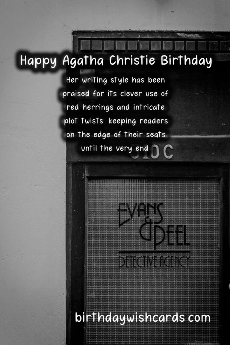 Agatha Christie Birthday Wishes: Mystery Quotes and Detective Delights