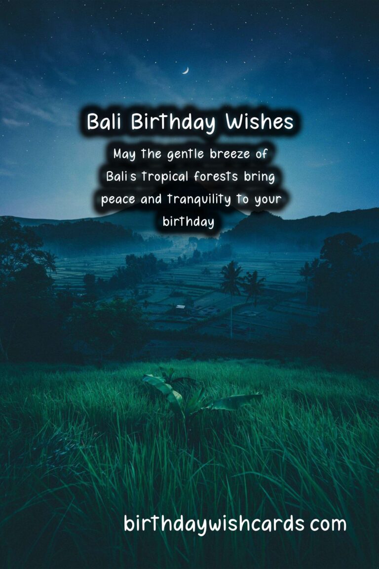 Bali Birthday Wishes: Tranquility from the Island of the Gods