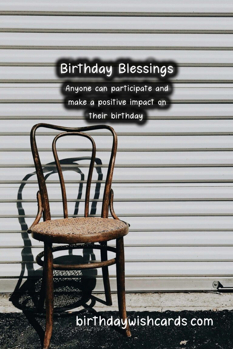 Birthday Blessings: Sharing Kindness with Others