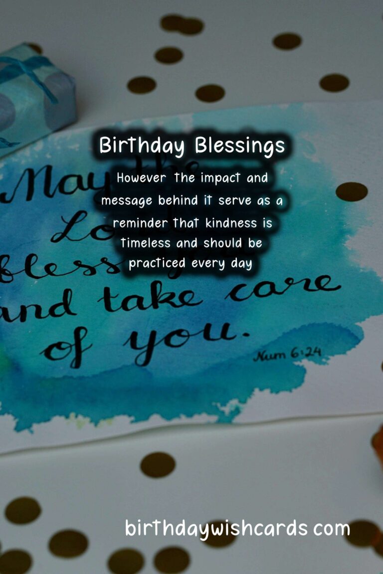 Birthday Blessings: Sharing Kindness with Others
