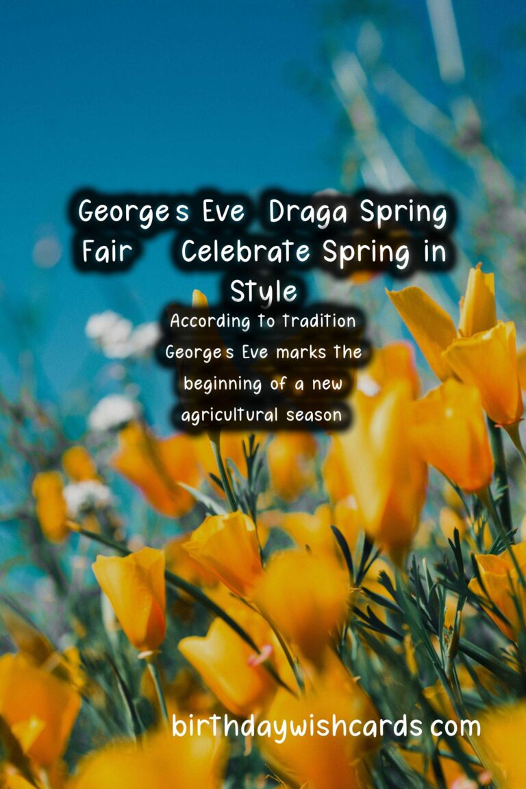 Celebrate George's Eve (Draga Spring Fair) on 22 April