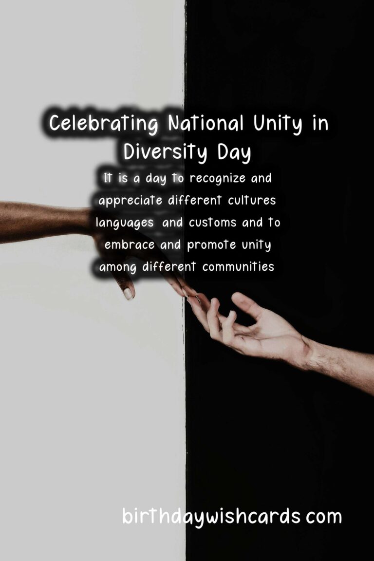 Celebrate National Unity in Diversity Day - May 20 with Joy and Harmony