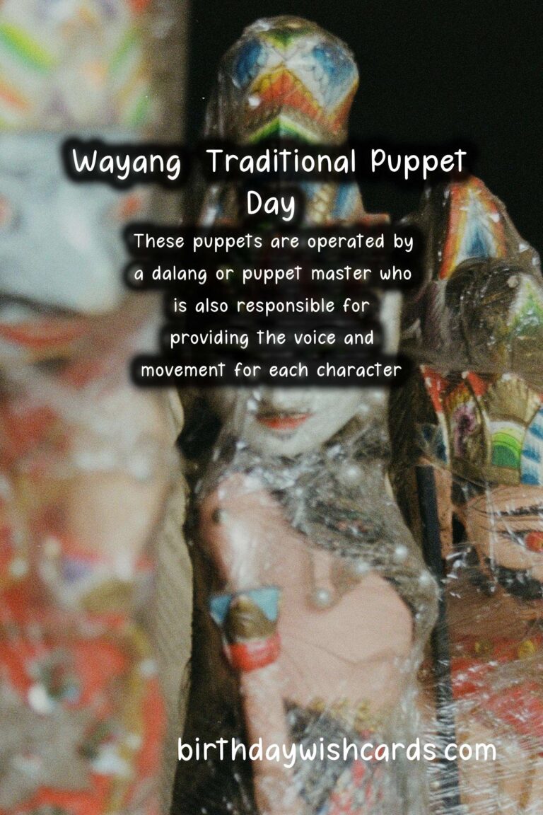 Celebrate Wayang (Traditional Puppet) Day on March 1